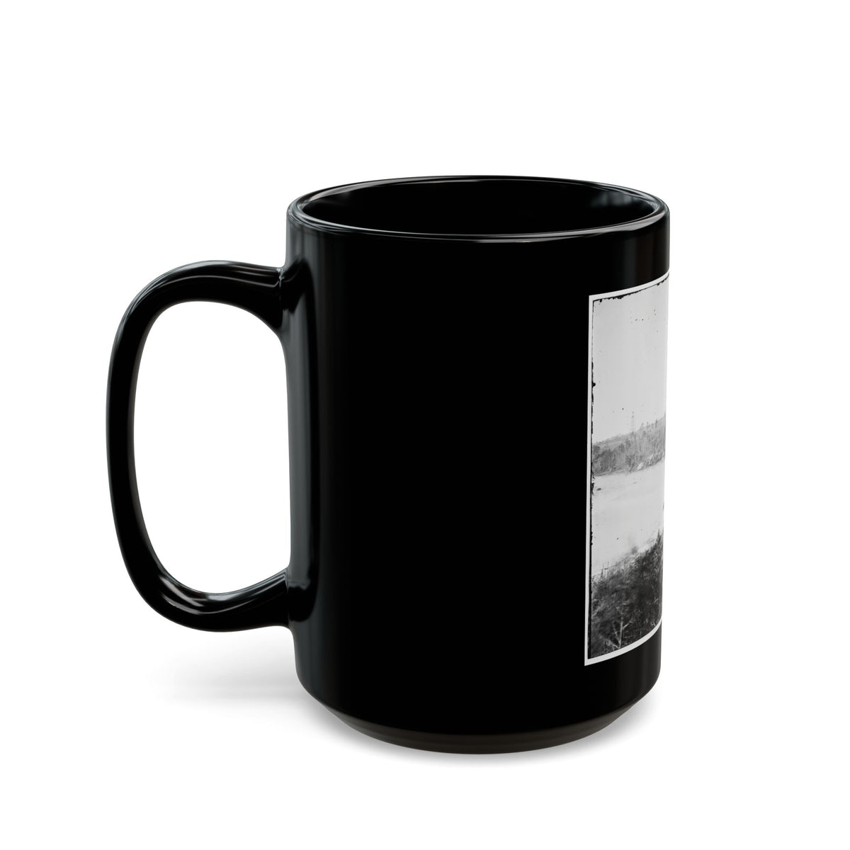 Point Of Rocks, Virginia (Vicinity). View Along River. Butler's Signal Tower In Distance (U.S. Civil War) Black Coffee Mug