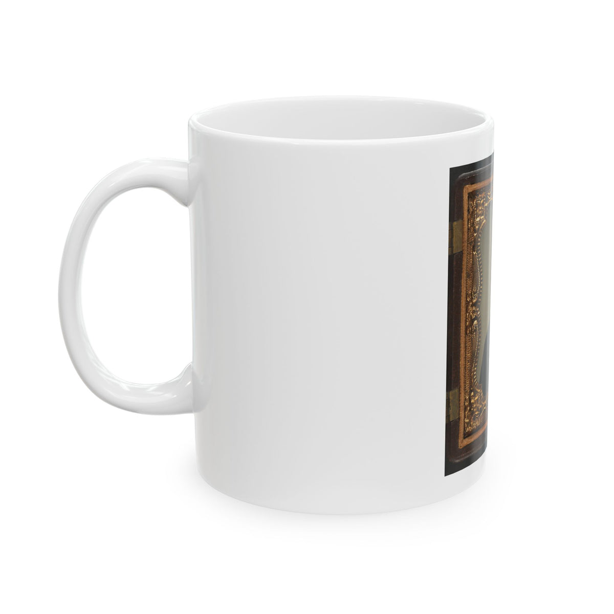 Unidentified Soldier In Union Sack Coat And Forage Cap(2) (U.S. Civil War) White Coffee Mug