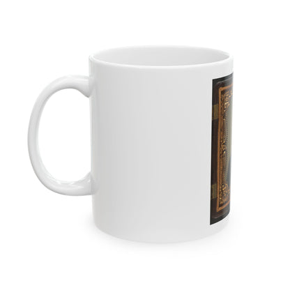 Unidentified Soldier In Union Sack Coat And Forage Cap(2) (U.S. Civil War) White Coffee Mug