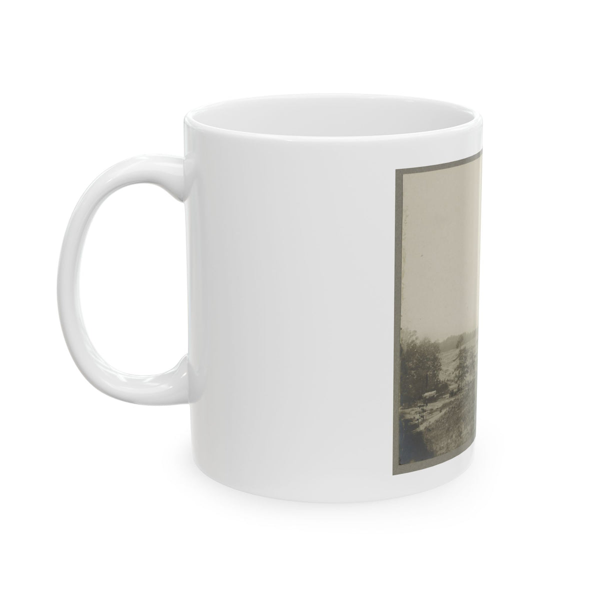 Aerial View Of A Camp In The Distance (U.S. Civil War) White Coffee Mug