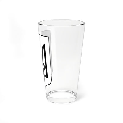 Lesser Coat of Arms of Ukraine bw (Ukraine) (Coat of Arms) Pint Glass 16oz