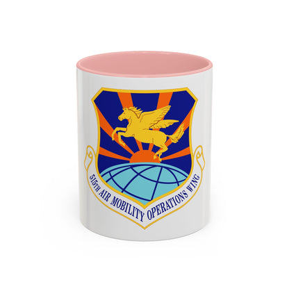 515 Air Mobility Operations Wing AMC (U.S. Air Force) Accent Coffee Mug