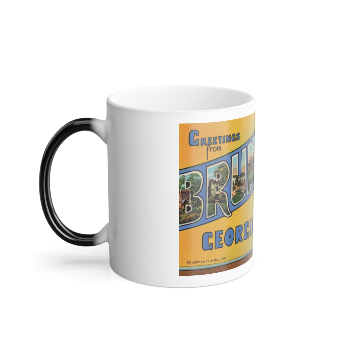 Greetings From Brunswick GA (Greeting Postcards) Color Changing Mug 11oz