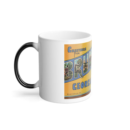 Greetings From Brunswick GA (Greeting Postcards) Color Changing Mug 11oz