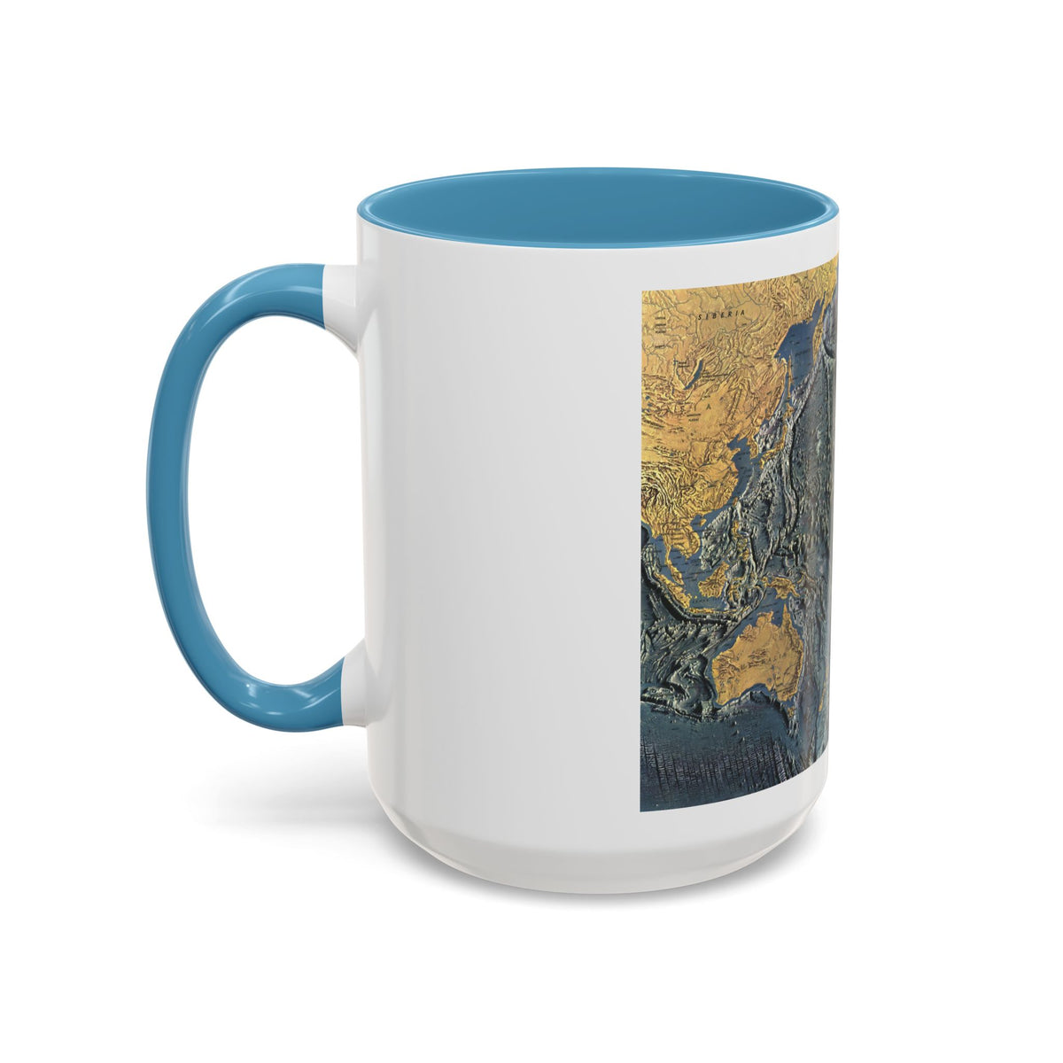 Pacific Ocean Floor (1969) (Map) Accent Coffee Mug