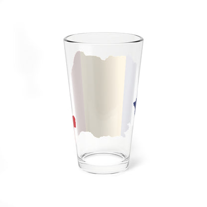 Flag-map of Romania (Oman) Pint Glass 16oz