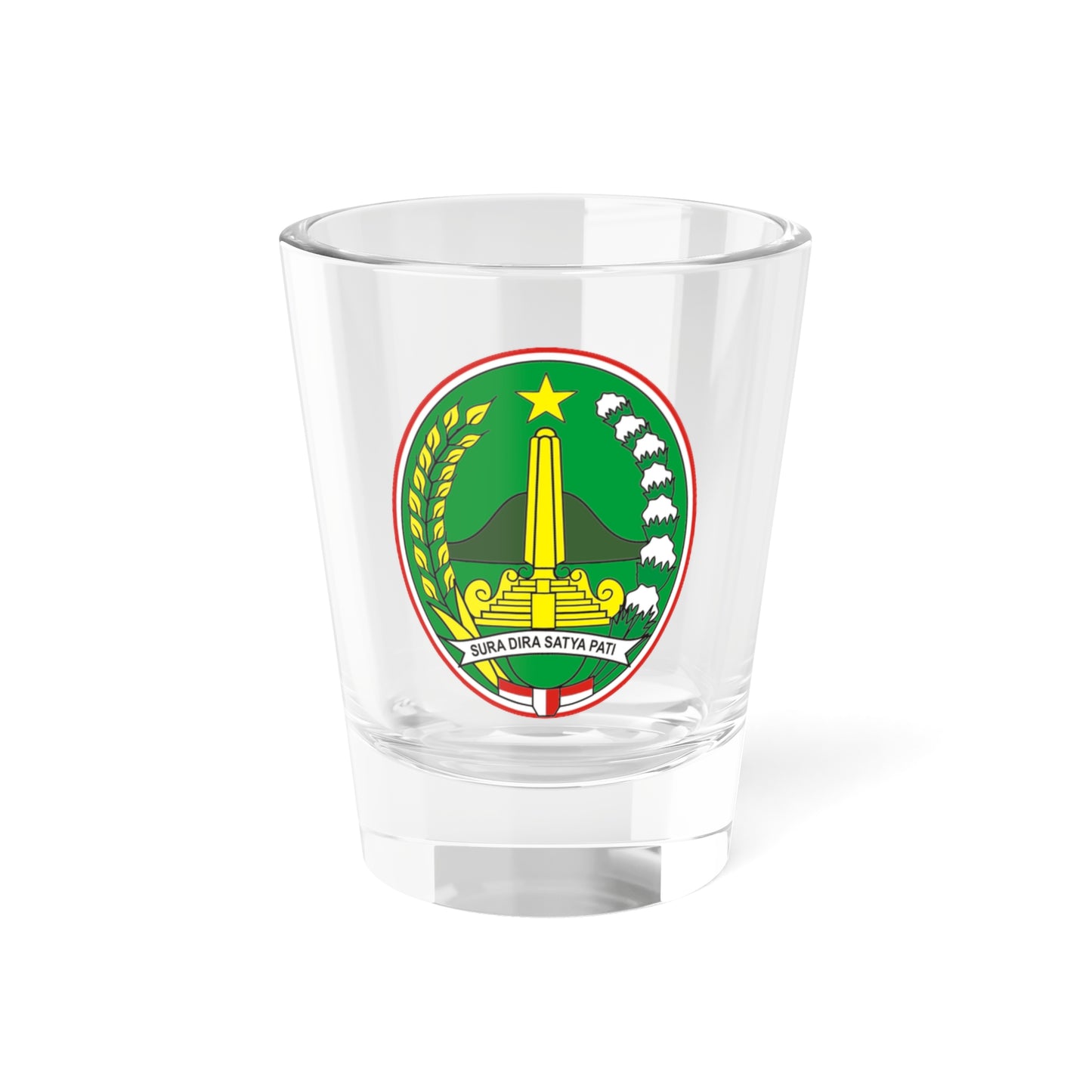 Logo Kota Pasuruan - Seal of Pasuruan City (Indonesia) (Coat of Arms) Shot Glass 1.5oz