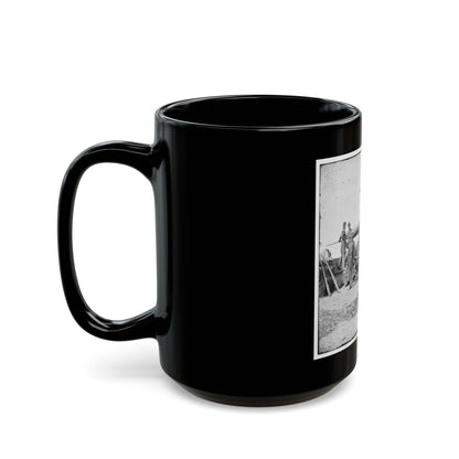Arlington, Va.  Soldiers With 24-Pdr. Siege Gun On Wooden Barbette Carriage At Fort Corcoran (U.S. Civil War) Black Coffee Mug