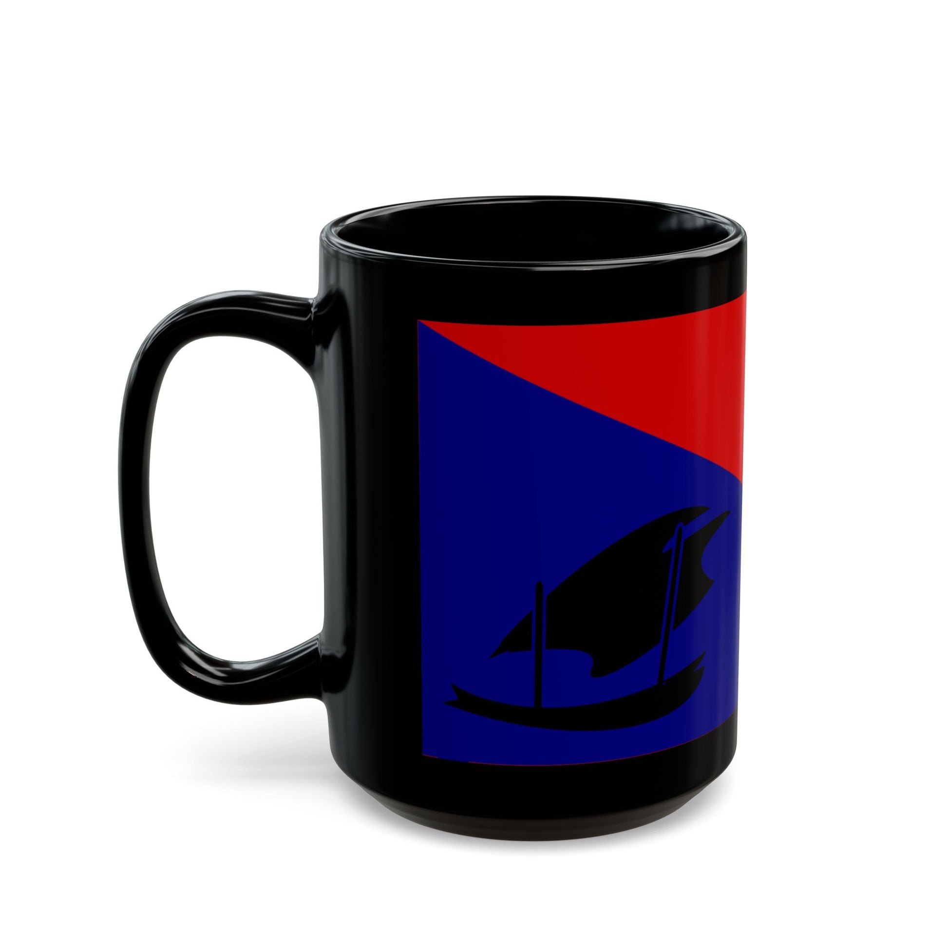 Flag of Central Province Papa New Guinea - Black Coffee Mug-Go Mug Yourself