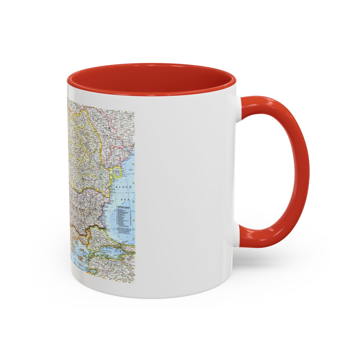 Europe - The Balkans (1962) (Map) Accent Coffee Mug