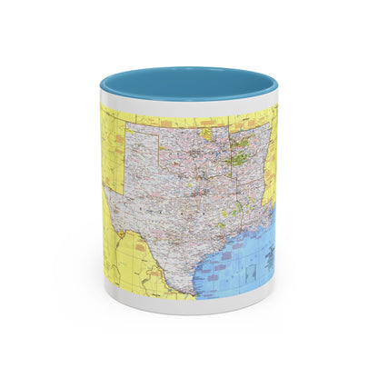 USA - South Central States 1 (1974) (Map) Accent Coffee Mug
