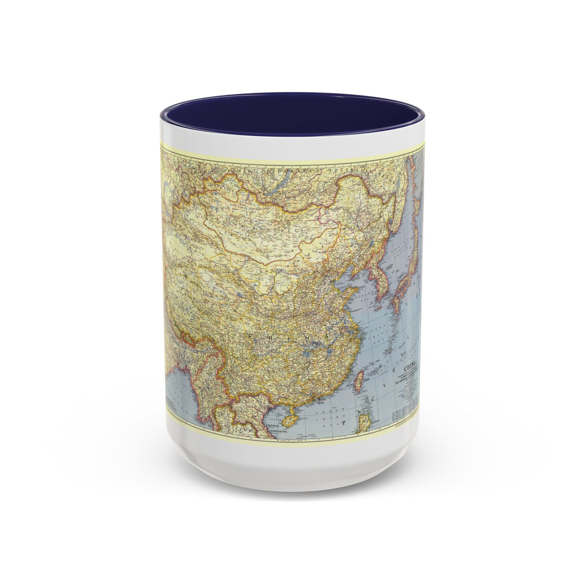 China (1945) (Map) Accent Coffee Mug