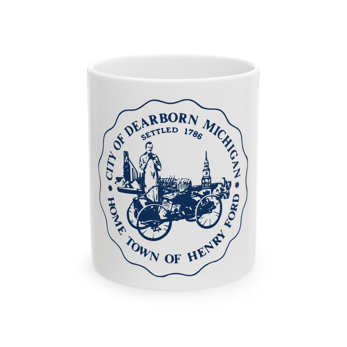 Seal of Dearborn Michigan - White Coffee Mug