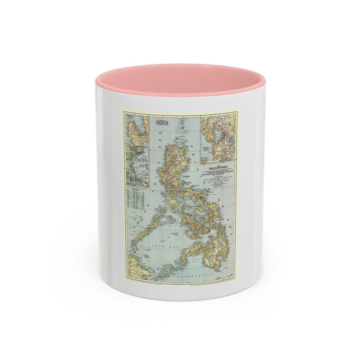 Philippines, The (1945) (Map) Accent Coffee Mug
