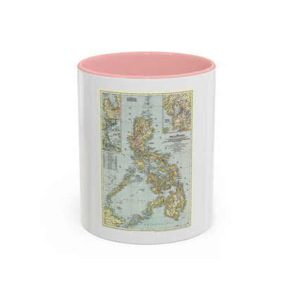Philippines, The (1945) (Map) Accent Coffee Mug