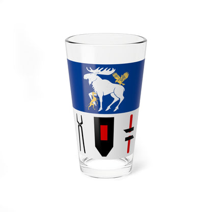 Jamtlands lan vapenflagga (Sweden) Pint Glass 16oz