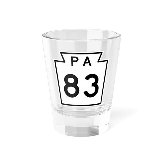 PA-83 1960 (Pennsylvania) (Road Sign) Shot Glass 1.5oz