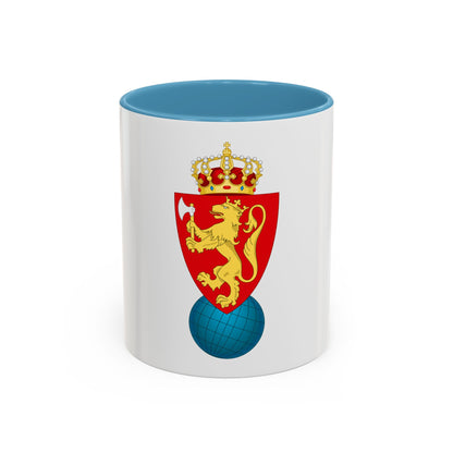 Coat of arms of the Geographical Survey of Norway - Accent Coffee Mug