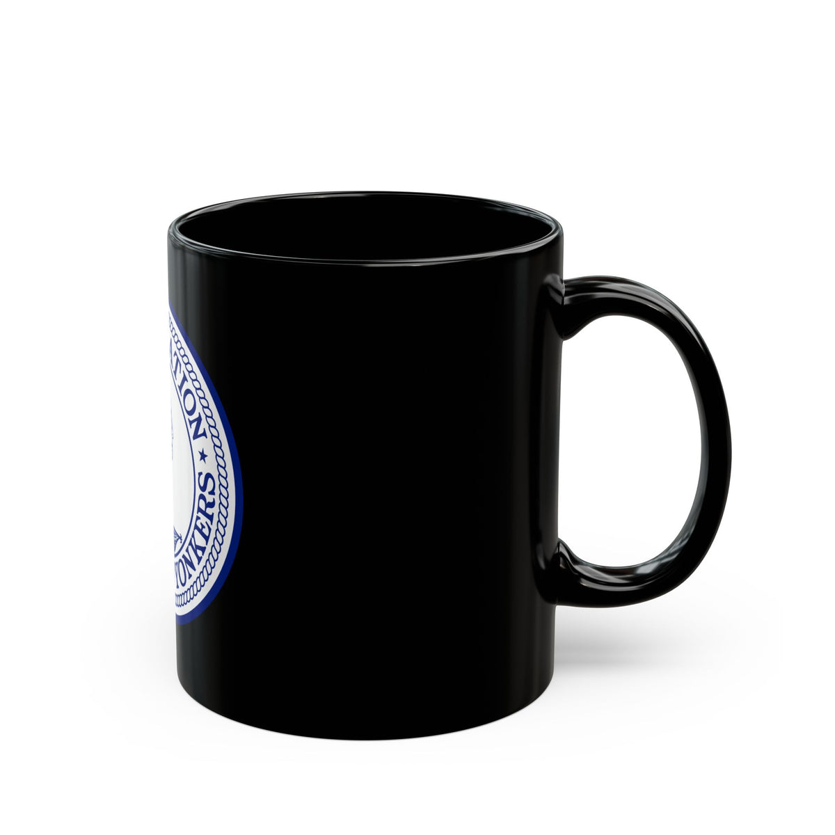 Seal of Yonkers New York - Black Coffee Mug