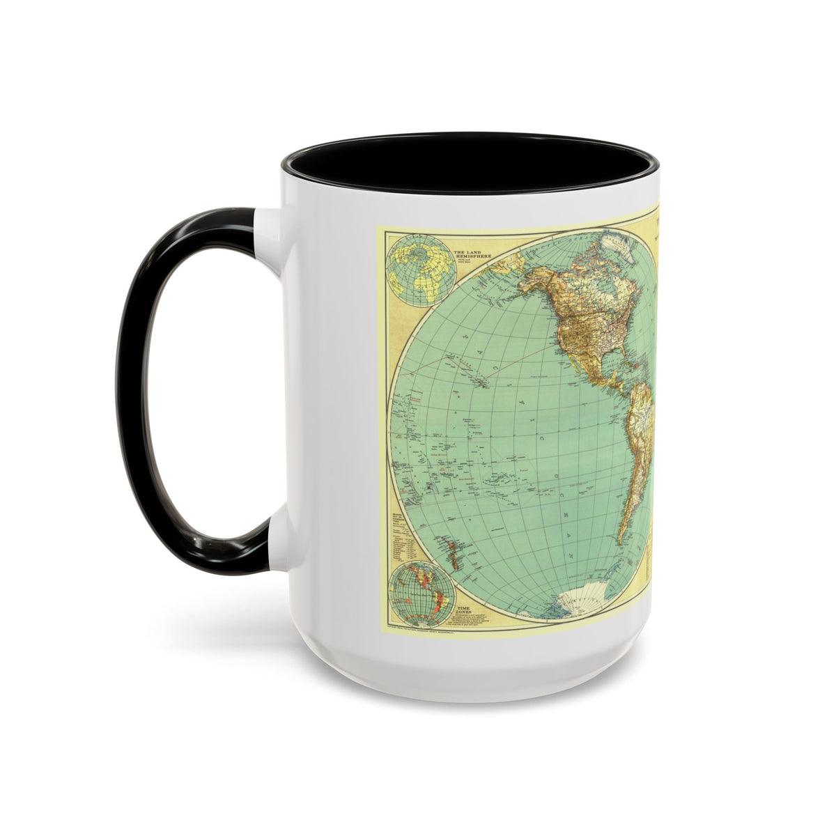 World Map (1935) (Map) Accent Coffee Mug