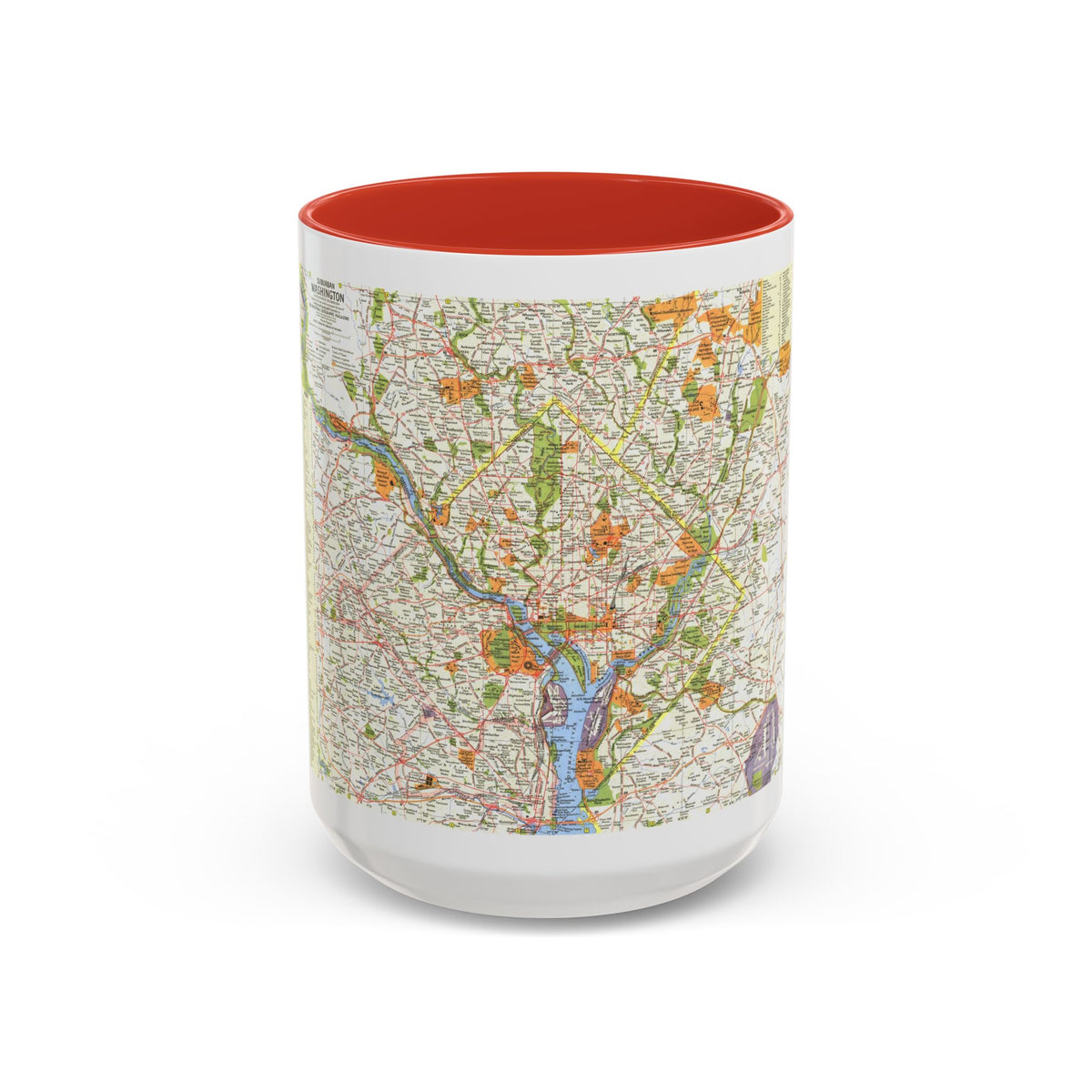 USA - Washington, Suburban (1964) (Map) Accent Coffee Mug