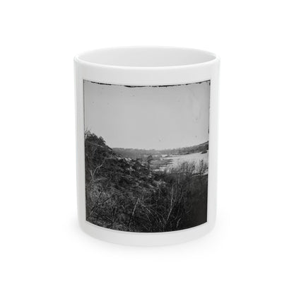 Broadway Landing, Virginia. Where Butler's Troops Crossed The Appomattox River (U.S. Civil War) White Coffee Mug