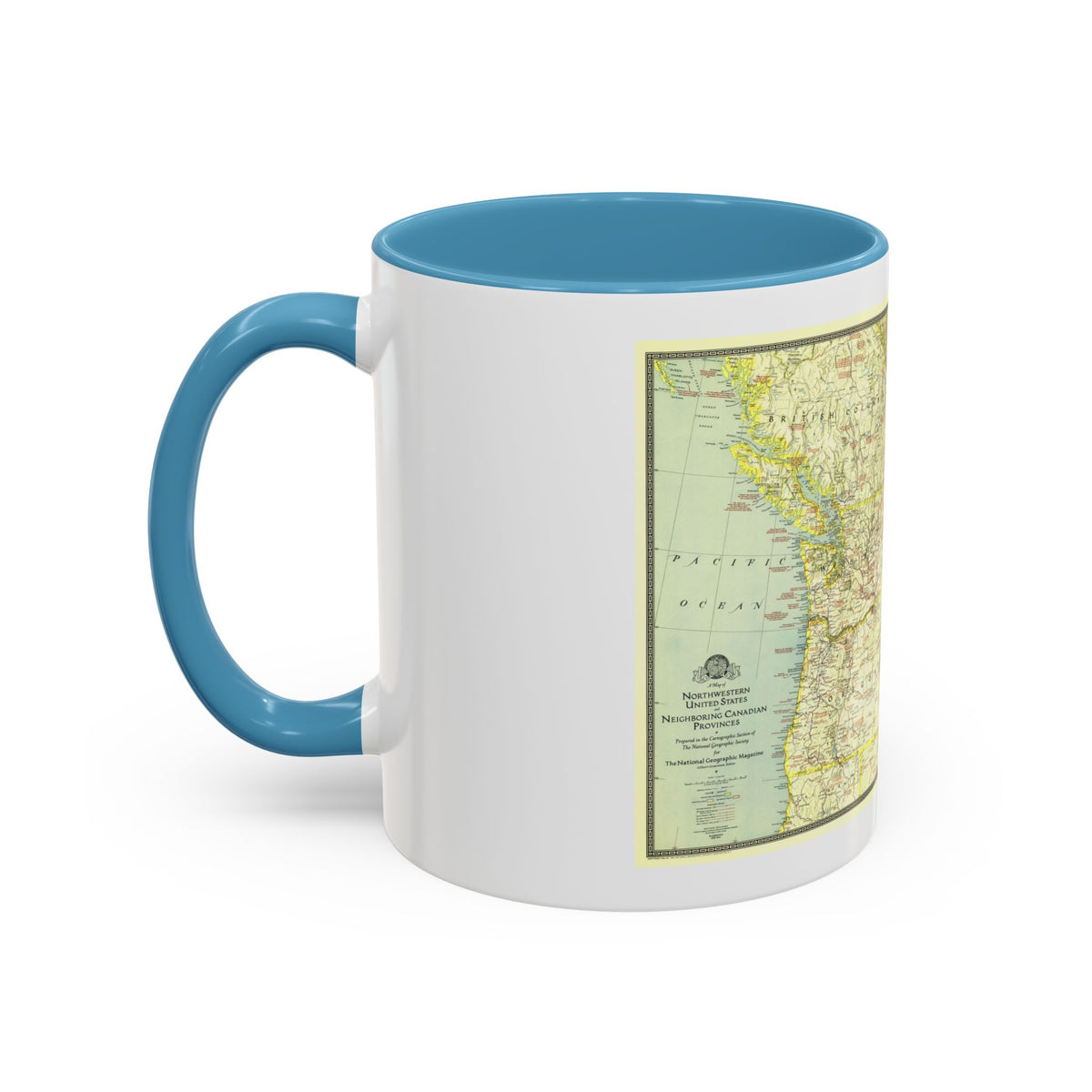 USA - Northwestern (1941) (Map) Accent Coffee Mug