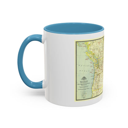 USA - Northwestern (1941) (Map) Accent Coffee Mug