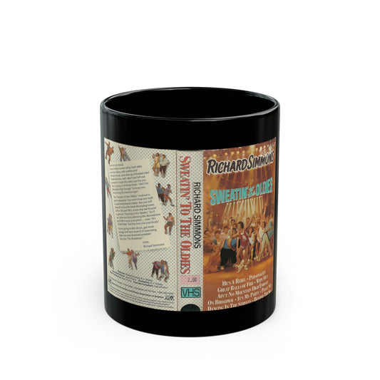 RICHARD SIMMONS SWEATIN TO THE OLDIES (VHS COVER) - Black Coffee Mug