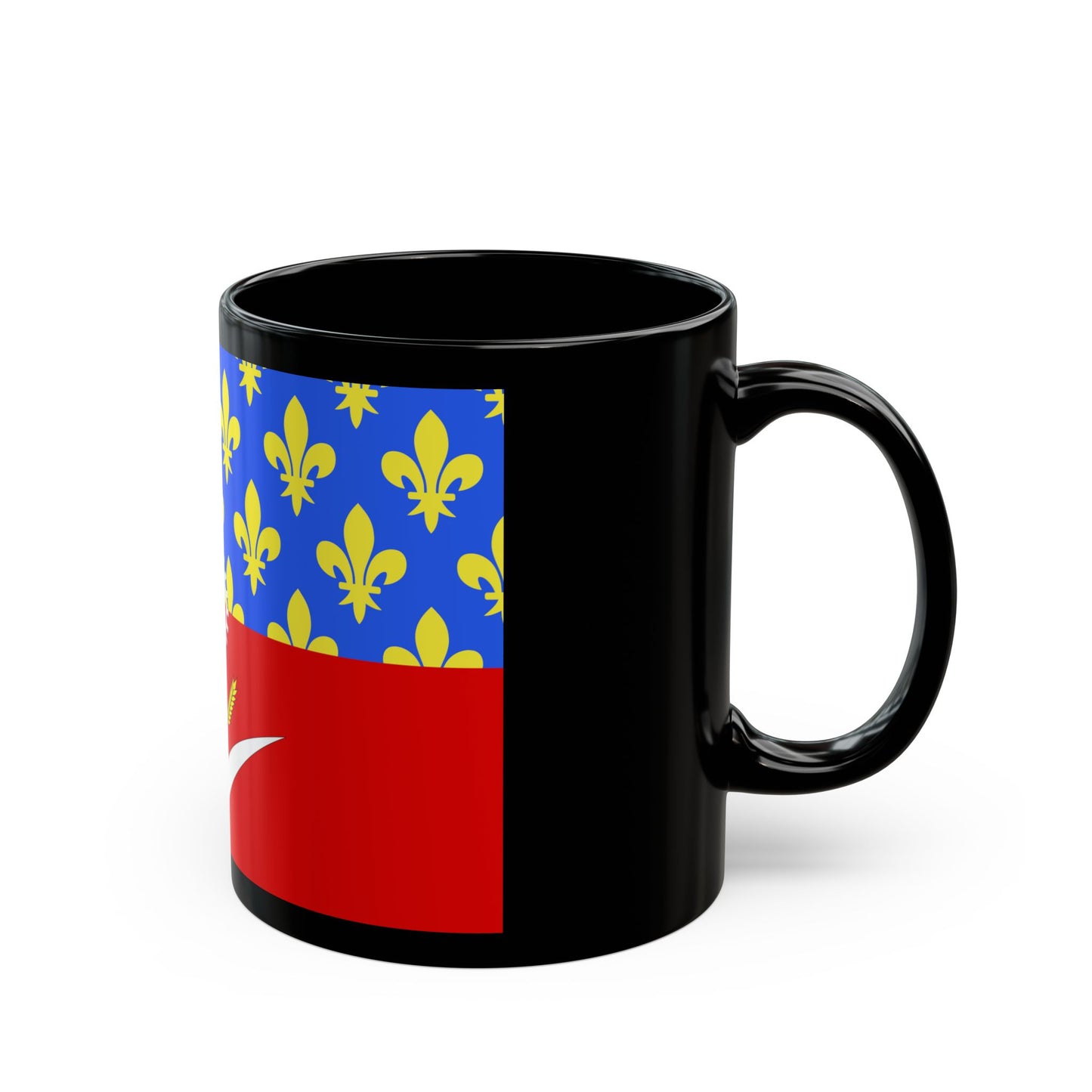 Flag of Seine Saint Denis France - Black Coffee Mug-Go Mug Yourself