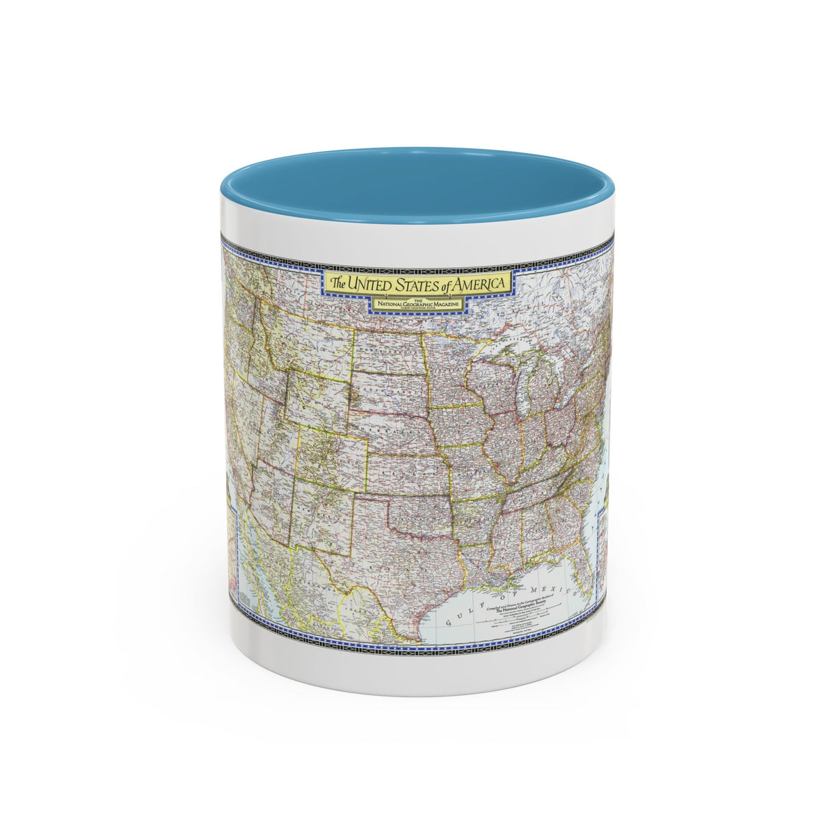 USA - The United States (1946) (Map) Accent Coffee Mug