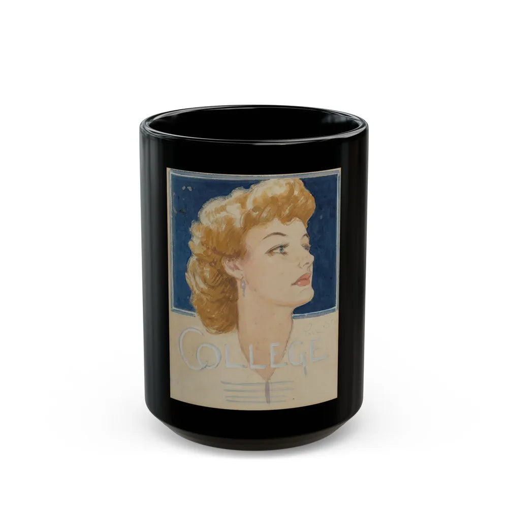 Blonde, College magazine cover study - Black Coffee Mug-15oz-Go Mug Yourself