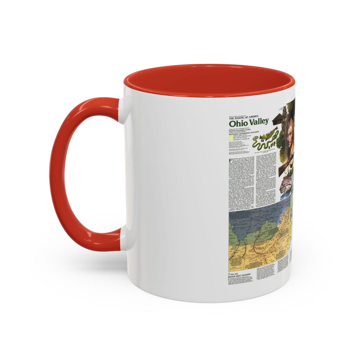 USA - Ohio Valley 2 (1985) (Map) Accent Coffee Mug