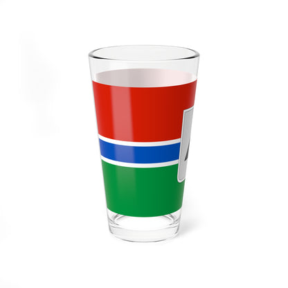 Flag of Magnitogorsk Chelyabinsk oblast 1998 (Russia) Pint Glass 16oz