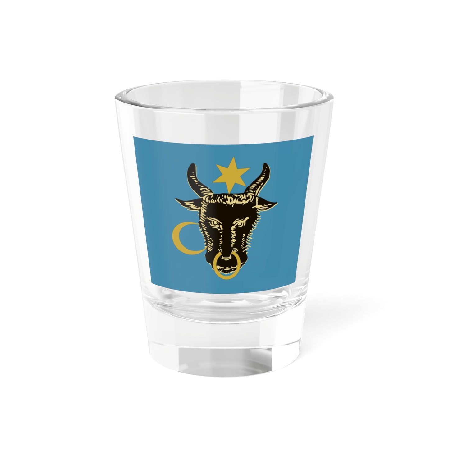 Flag of Moldavia according to Alexander Gwagnin (Oman) (Coat of Arms) Shot Glass 1.5oz