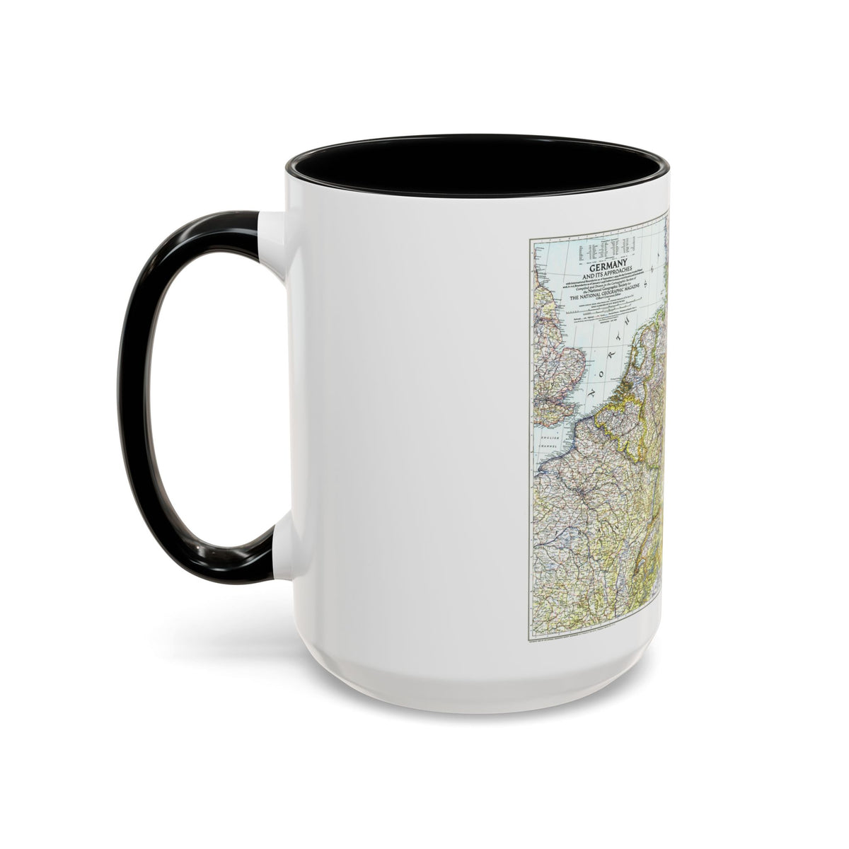 Germany and its Approaches (1944) (Map) Accent Coffee Mug
