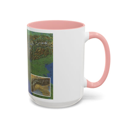 Alps, The - Europe's Backbone (1965) (Map) Accent Coffee Mug