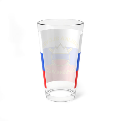 Flag of the Slovenian Armed Forces (Slovenia) Pint Glass 16oz