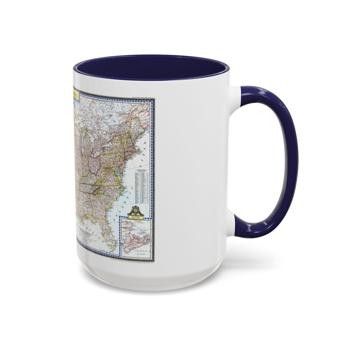 USA - The United States (1946) (Map) Accent Coffee Mug