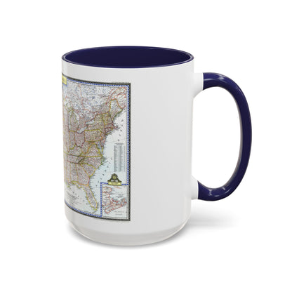 USA - The United States (1946) (Map) Accent Coffee Mug