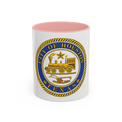 Seal of Houston Texas - Accent Coffee Mug