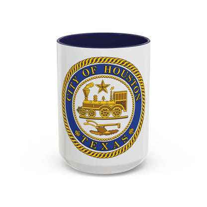 Seal of Houston Texas - Accent Coffee Mug