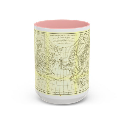 Carte Generale des Decouvertes de l'Amiral de Fonte (1762) (Map) Accent Coffee Mug