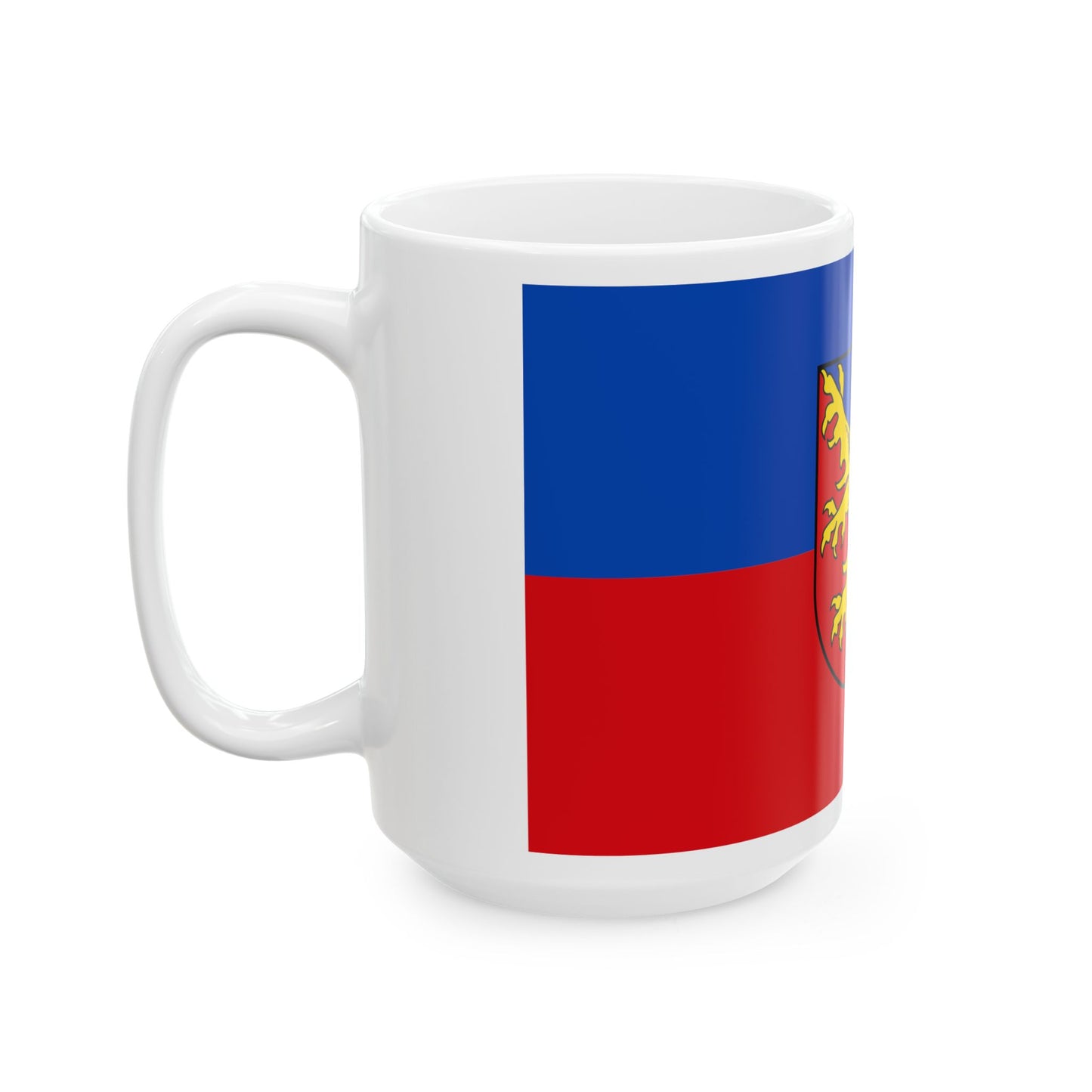 Flag of Rhein Lahn Kreis Germany - White Coffee Mug-Go Mug Yourself