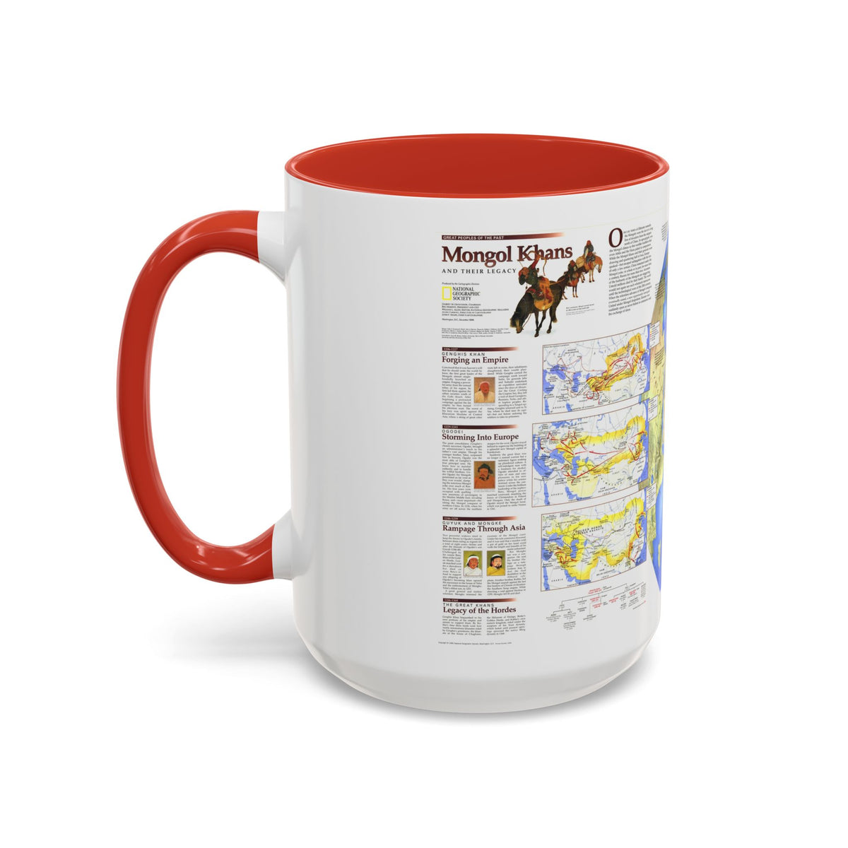 Mongol Khans and Their Legacy (1996) (Map) Accent Coffee Mug