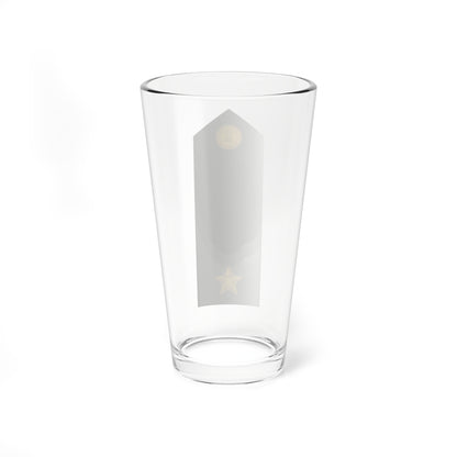 Second Lieutenant of the Indian Army (India) (Military Rank) Pint Glass 16oz