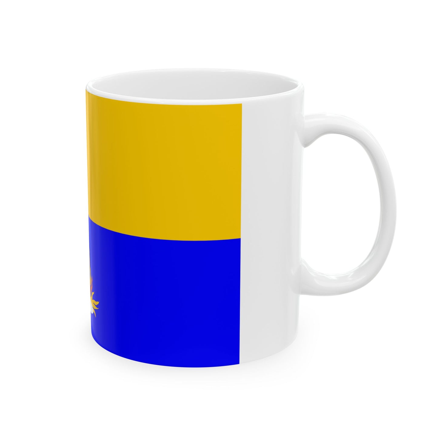 Flag of Kalkara 1993 to 2009 Malta - White Coffee Mug-Go Mug Yourself