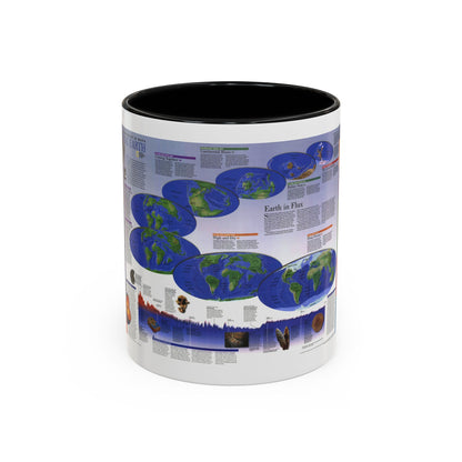 World Map - Physical Earth 2 (1998) (Map) Accent Coffee Mug