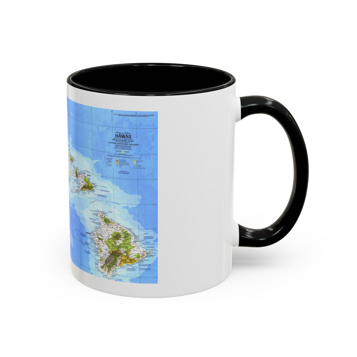 USA - Hawaii (1976) (Map) Accent Coffee Mug