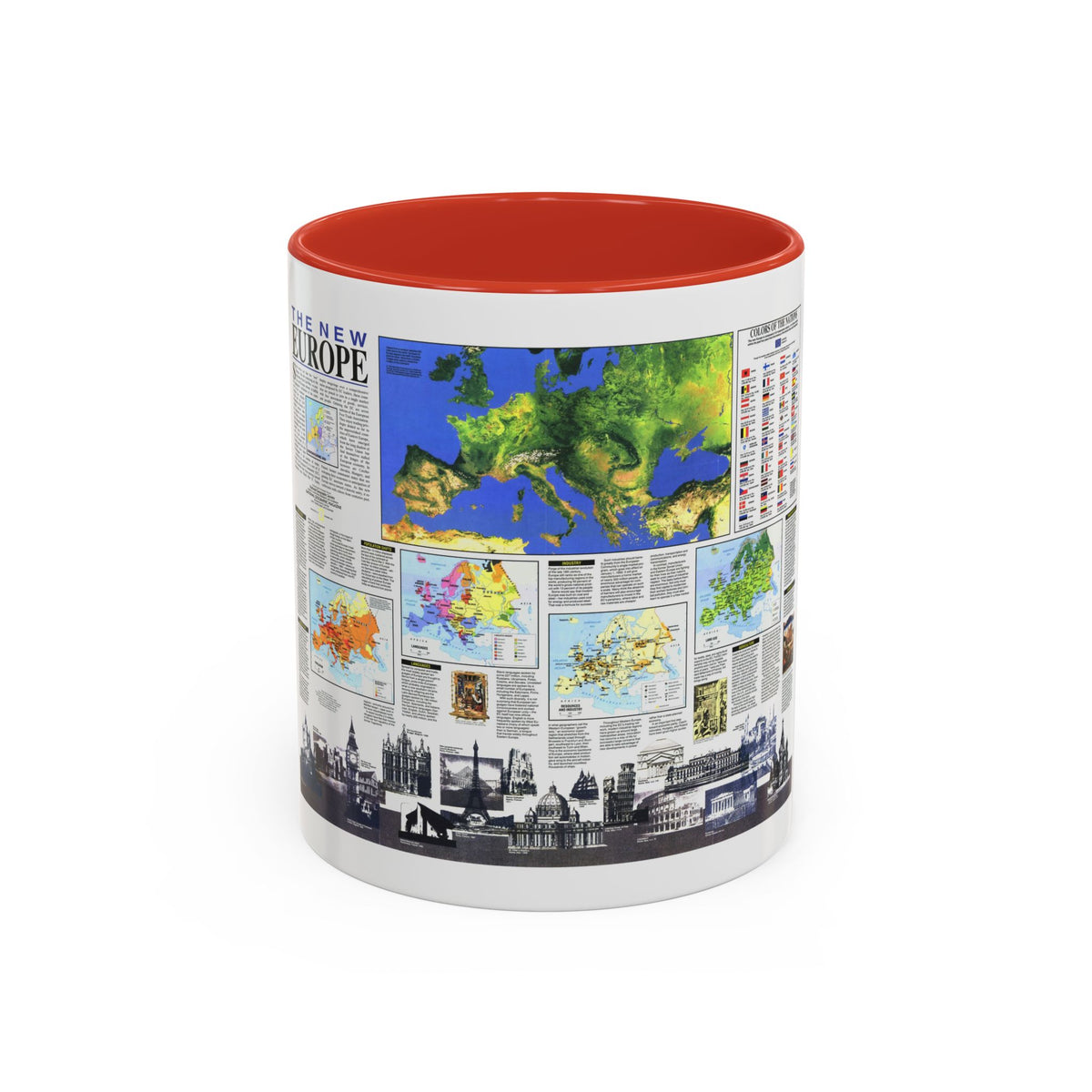 Europe, The New (1992) (Map) Accent Coffee Mug
